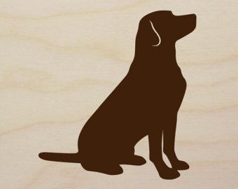 Chocolate clipart dog. Yellow lab silhouette labrador