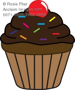 Illustration of a chocolate. Cupcakes clipart brown cupcake