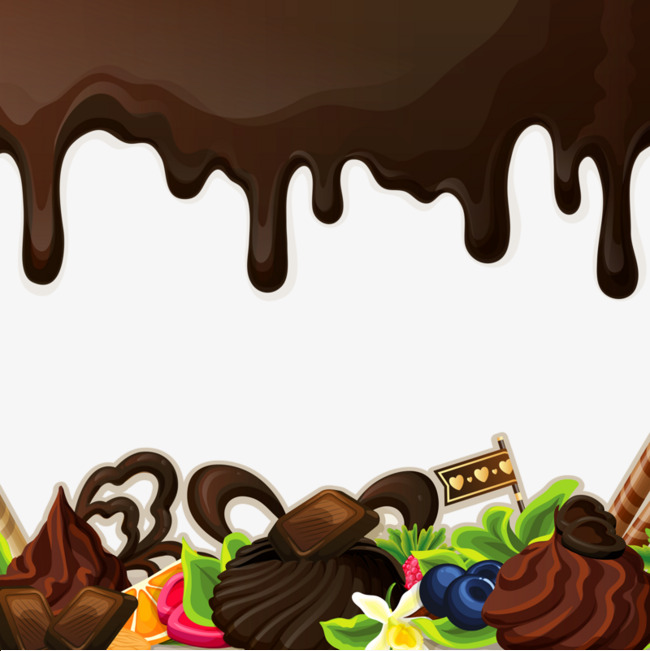 Cartoon border fruit png. Chocolate clipart frame