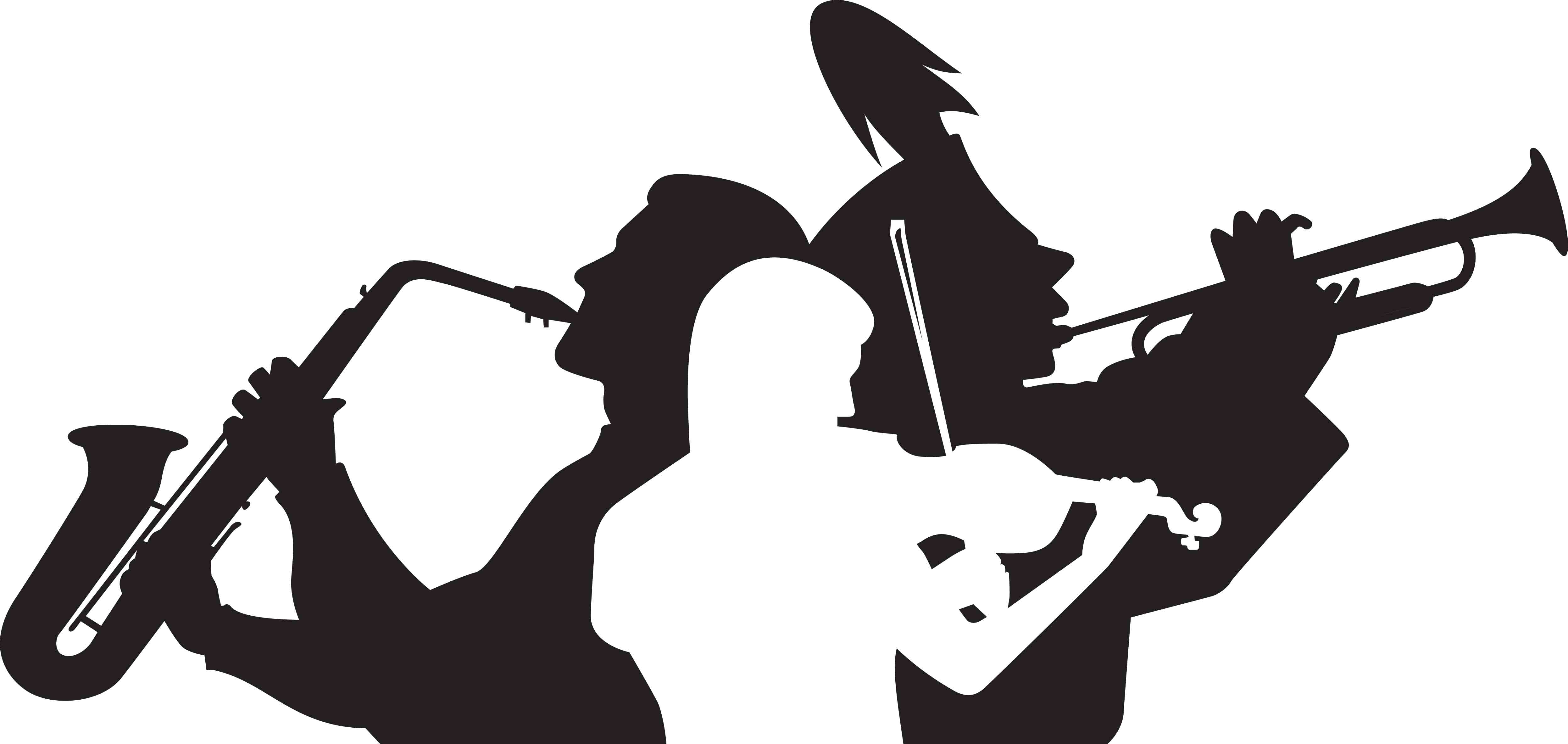 Image of choir clip. Band clipart silhouette