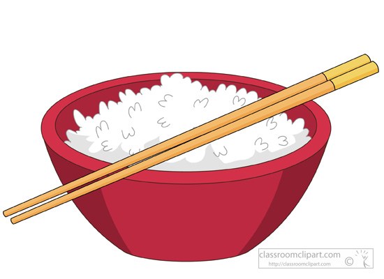 chopsticks clipart bowl rice
