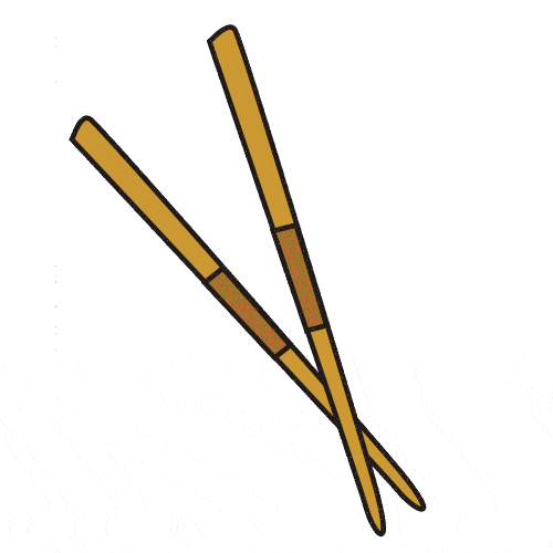 chopsticks clipart cartoon