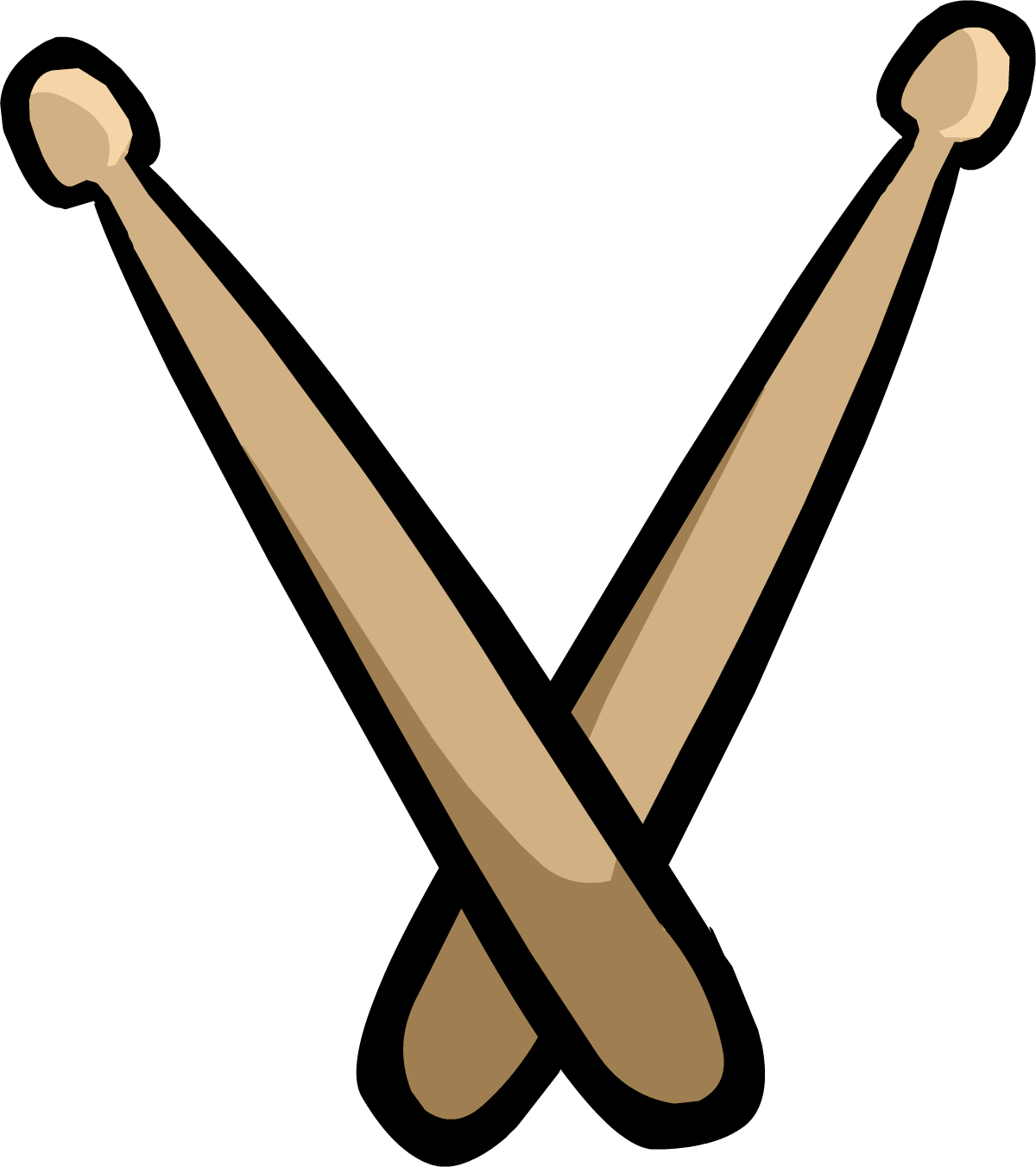  collection of drumsticks. Drum clipart animated