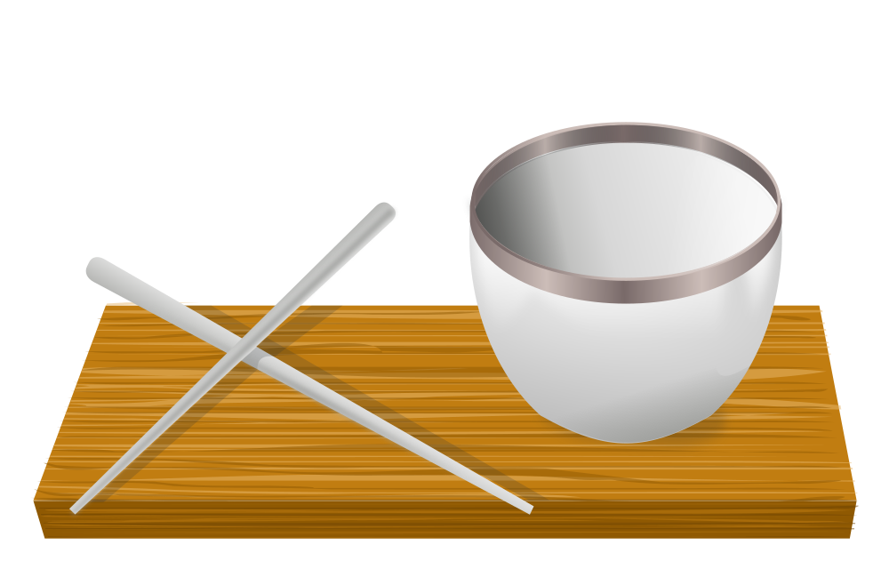 chopsticks clipart cup rice
