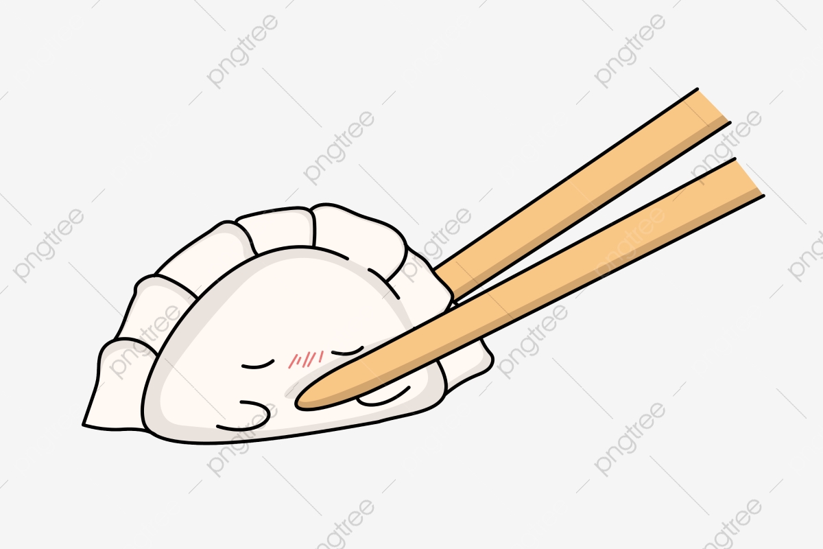 Chopsticks clipart dumpling. Yellow wooden dumplings 