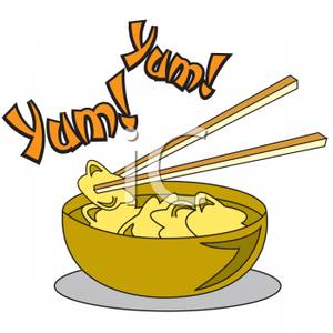 chopsticks clipart dumpling