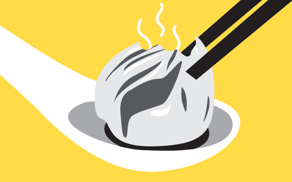 chopsticks clipart dumpling