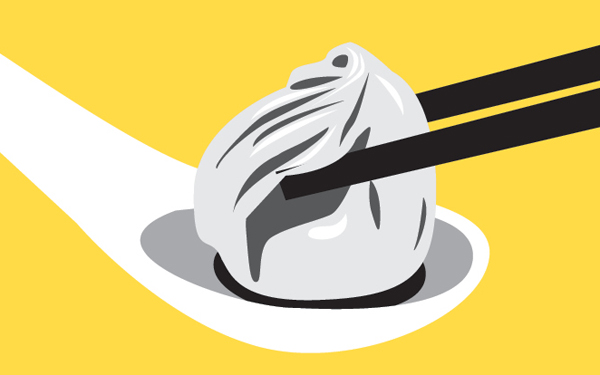 chopsticks clipart dumpling