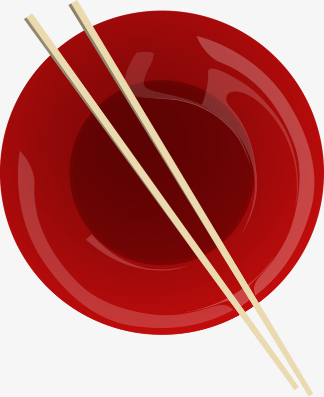 Chopsticks clipart red black. Vector painted plates and