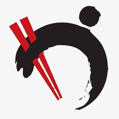 chopsticks clipart red black