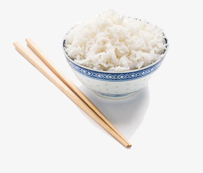 Chopsticks clipart steamed rice. Bowl of white png