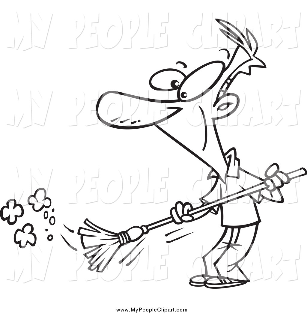 chore clipart black and white