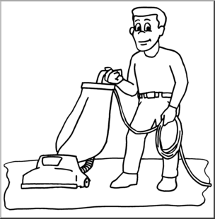 chore clipart black and white