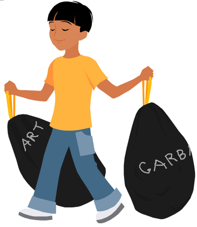 Trash free collection download. Chore clipart child chore