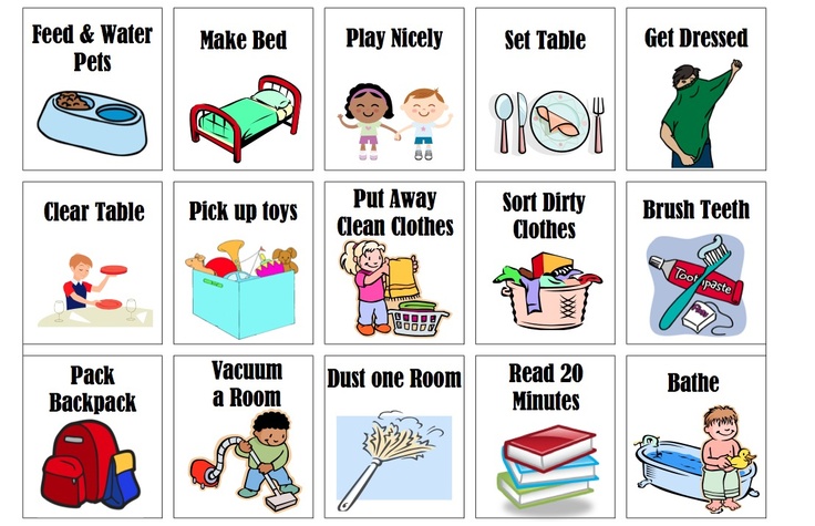 For toddlers . Chore clipart printable