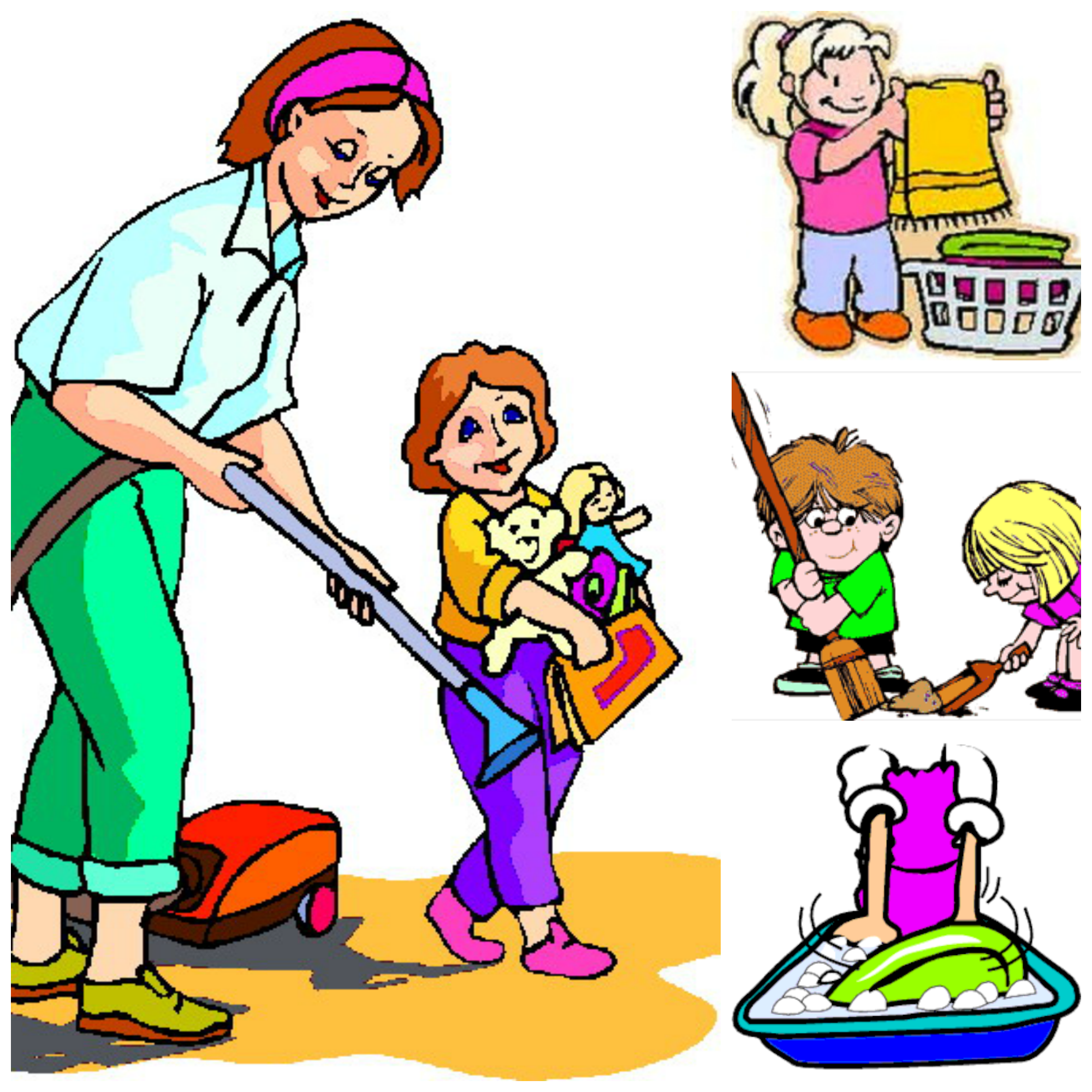 chores clipart family