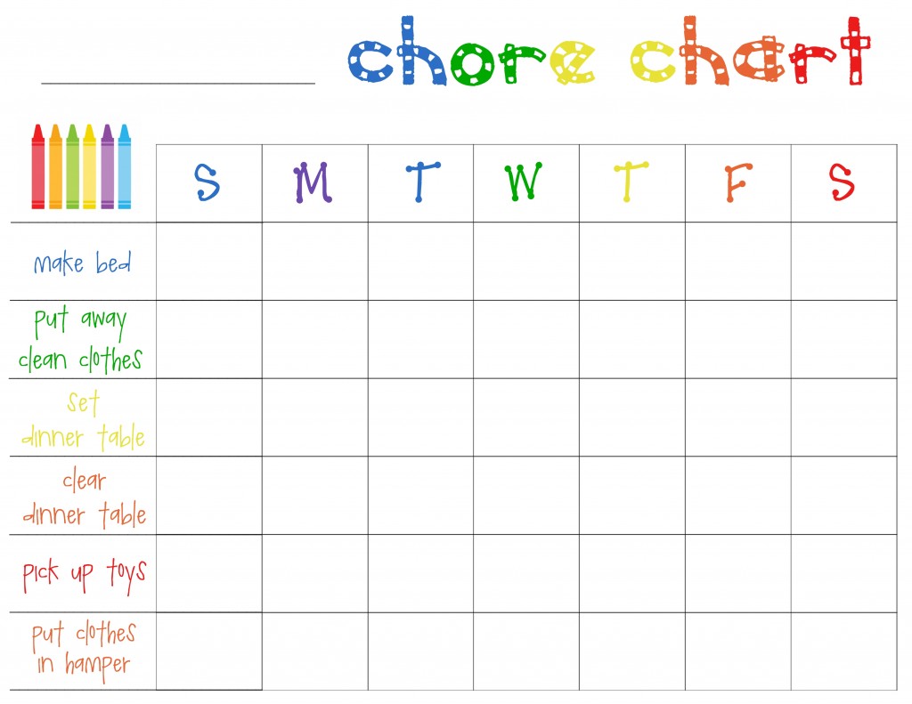 Behavior Chore Charts For Kids