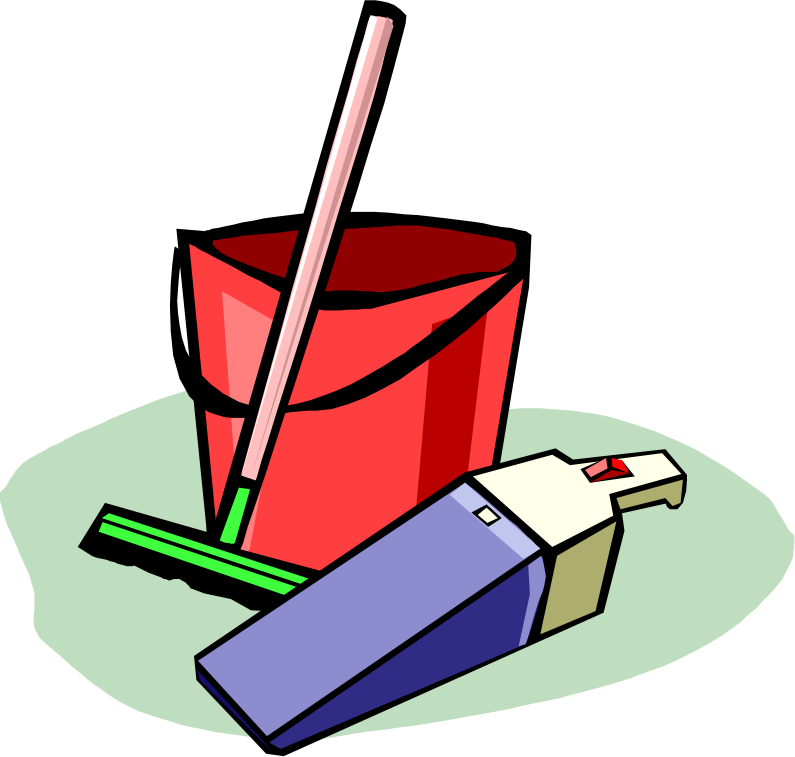 Chore cleaning tools plant. Clipart music tool