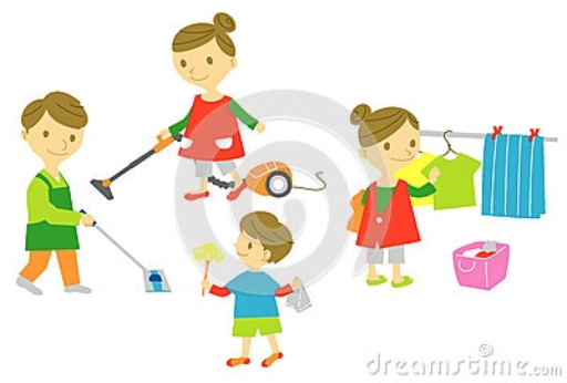 chores clipart family