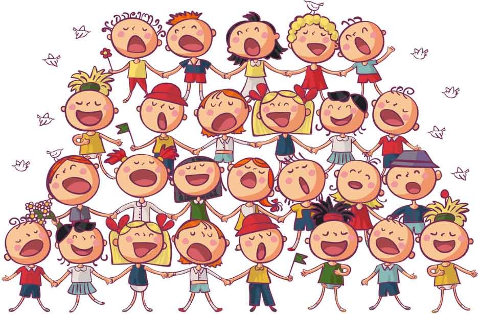 Songs for circle time. Choir clipart preschool