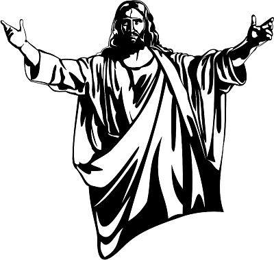 christian clipart black and white