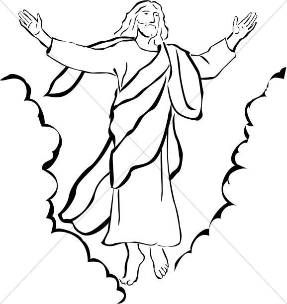 Jesus clipart lord. Ascension of our christian