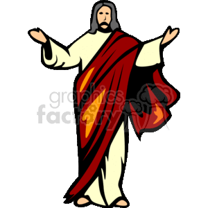 Christ with his arms. Jesus clipart religious