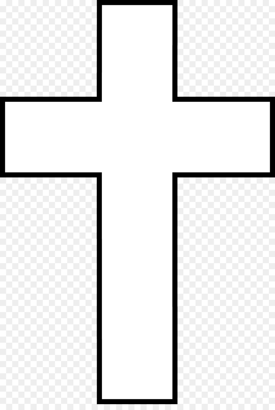 Cross symbol rectangle square. Christian clipart outline