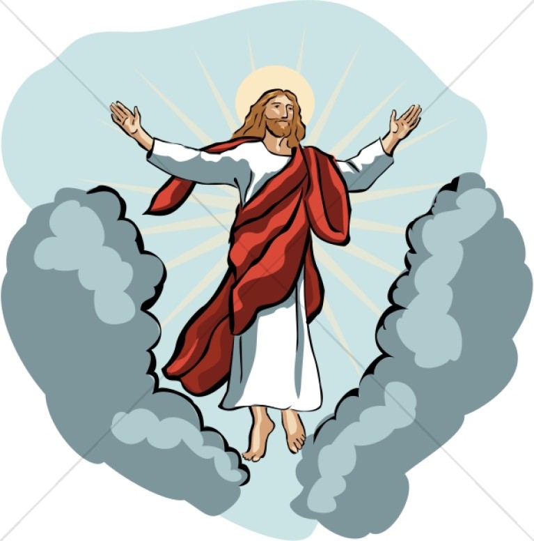 Christianity jesus ascension day. God clipart