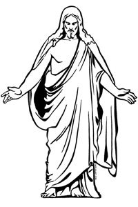 christian clipart sketch