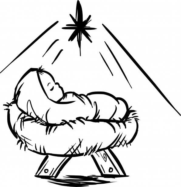 christmas clipart crib