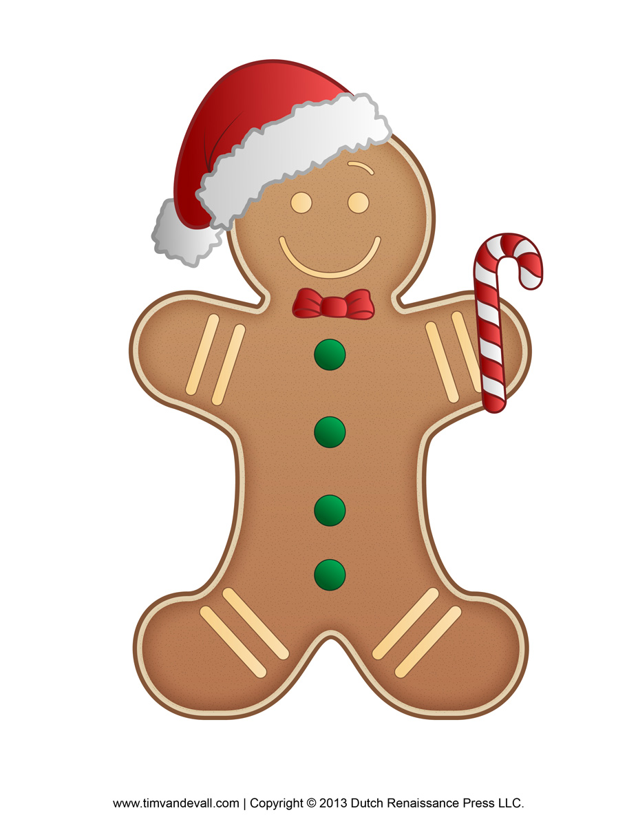 clipart christmas gingerbread man