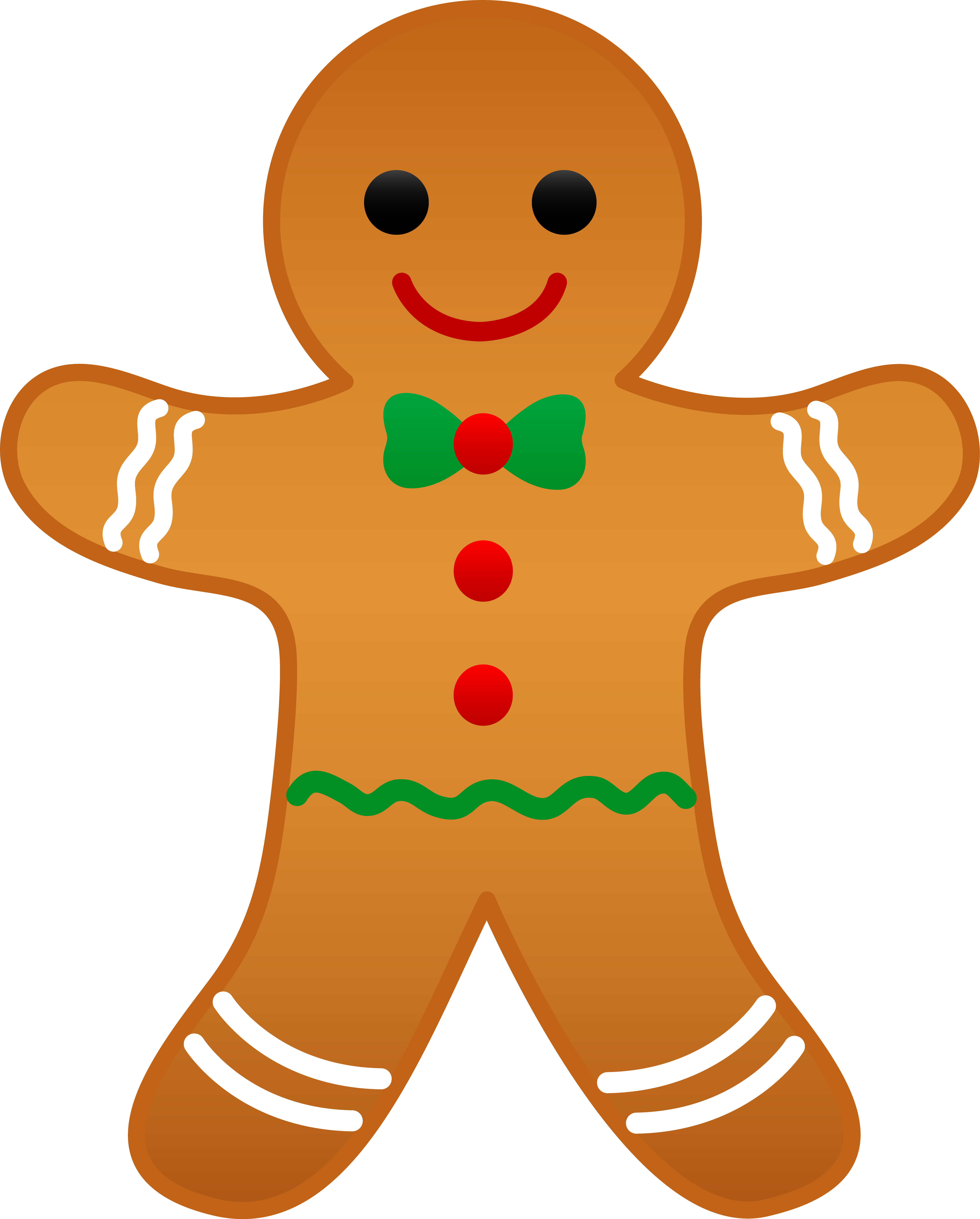 Christmas gingerbread man clip. People clipart cut out