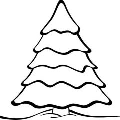 Christmas clipart outline. Pink tree site about