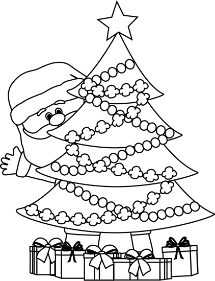 christmas clipart outline