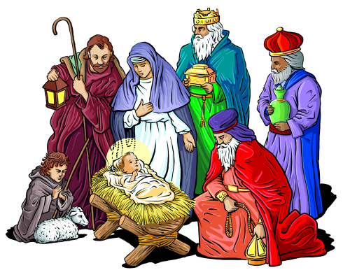 manger clipart christmas story