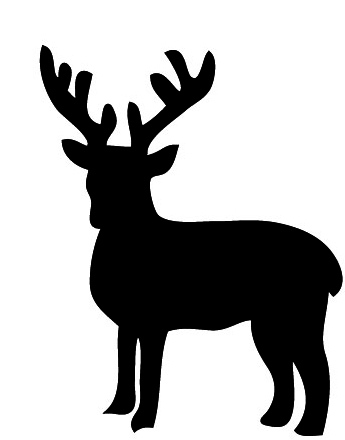Silhouettes reindeer free of. Christmas clipart silhouette
