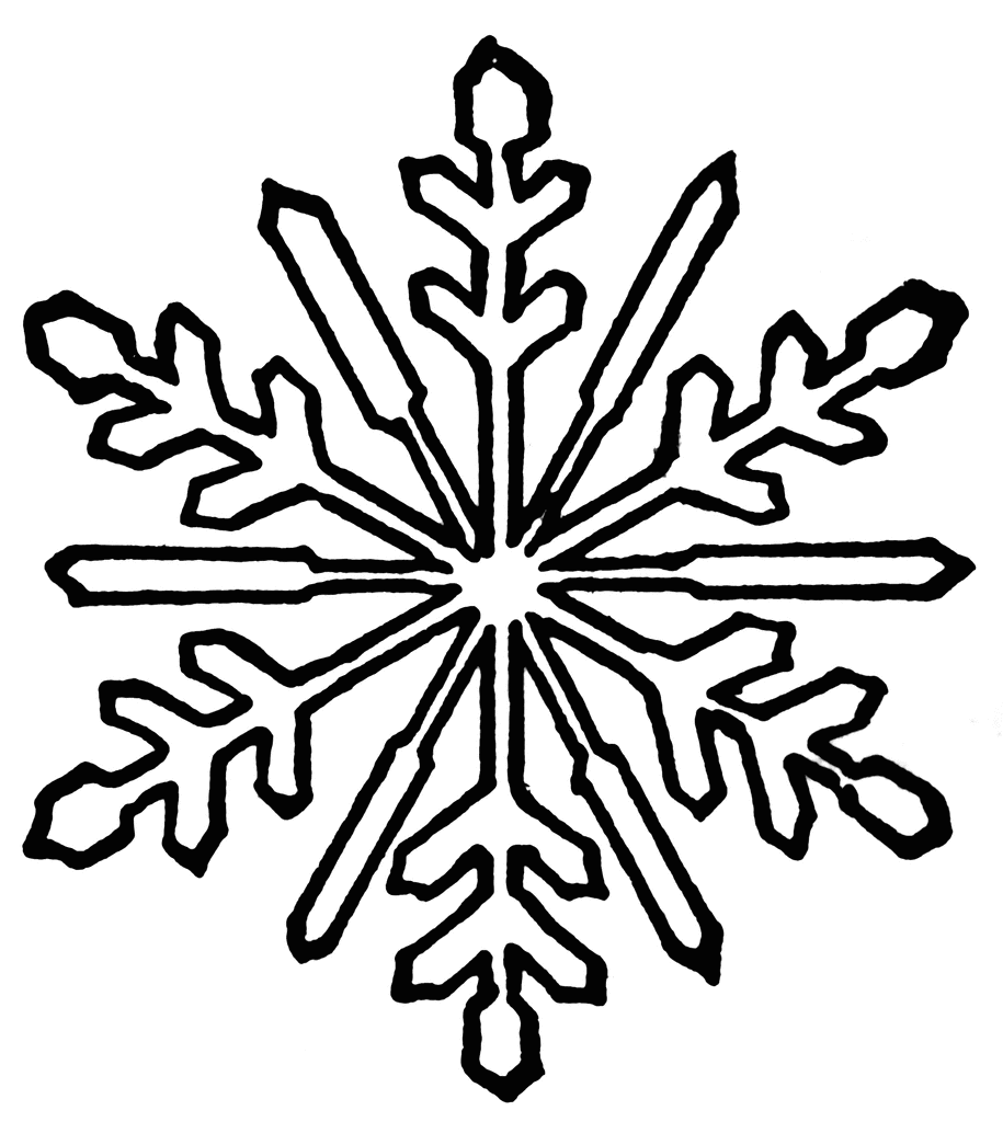 clipart snowflake sketch