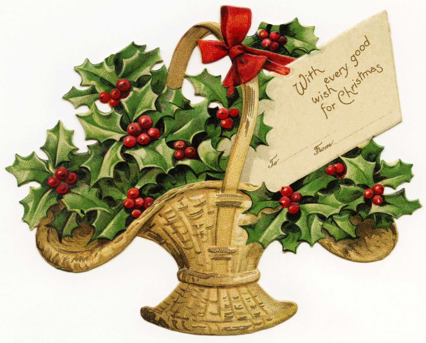 Retro new year clip. Christmas clipart victorian