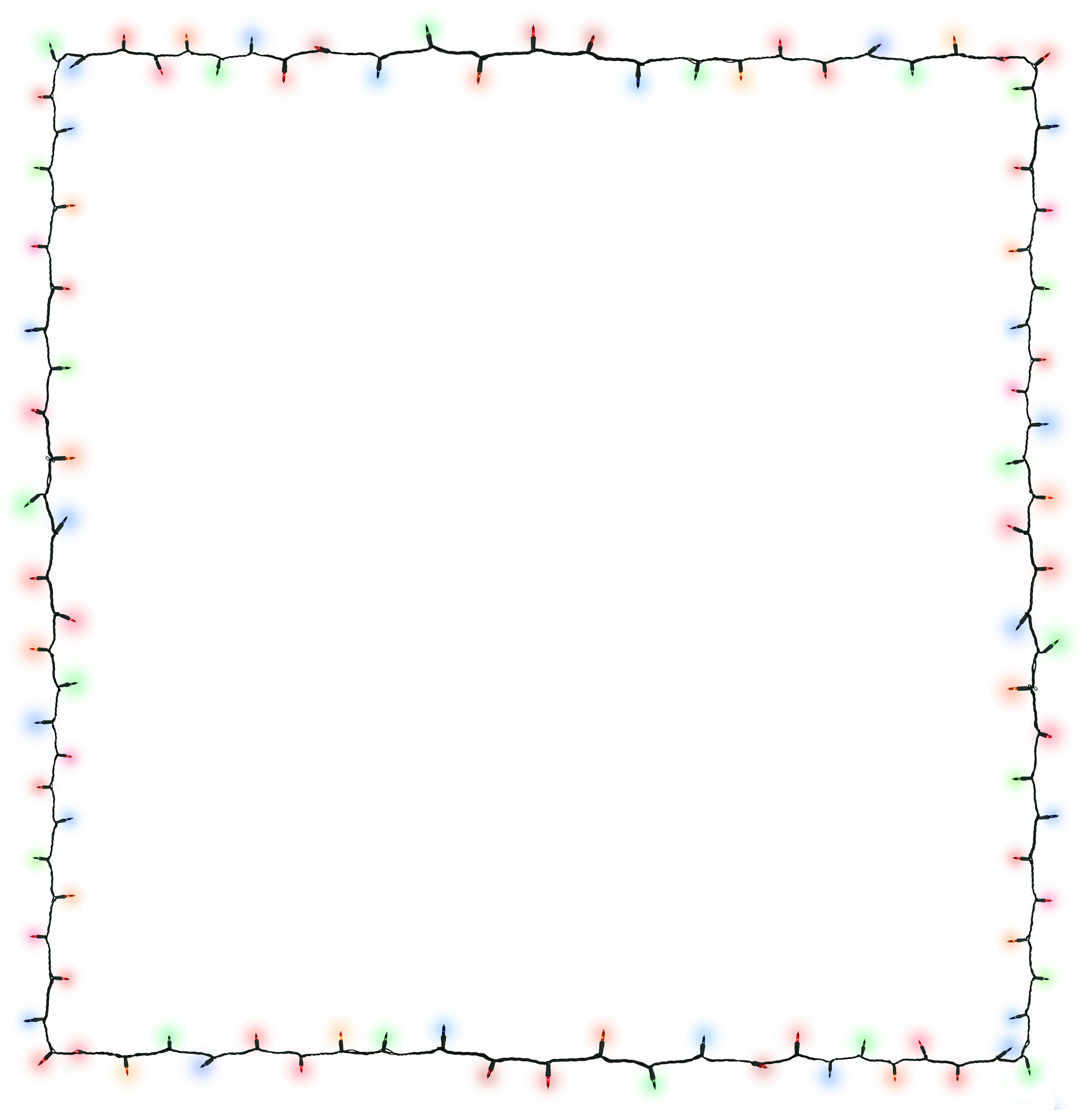 Christmas lights frame png. Photography paper drawing string