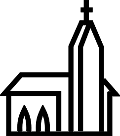 Church clipart black and white. Free panda