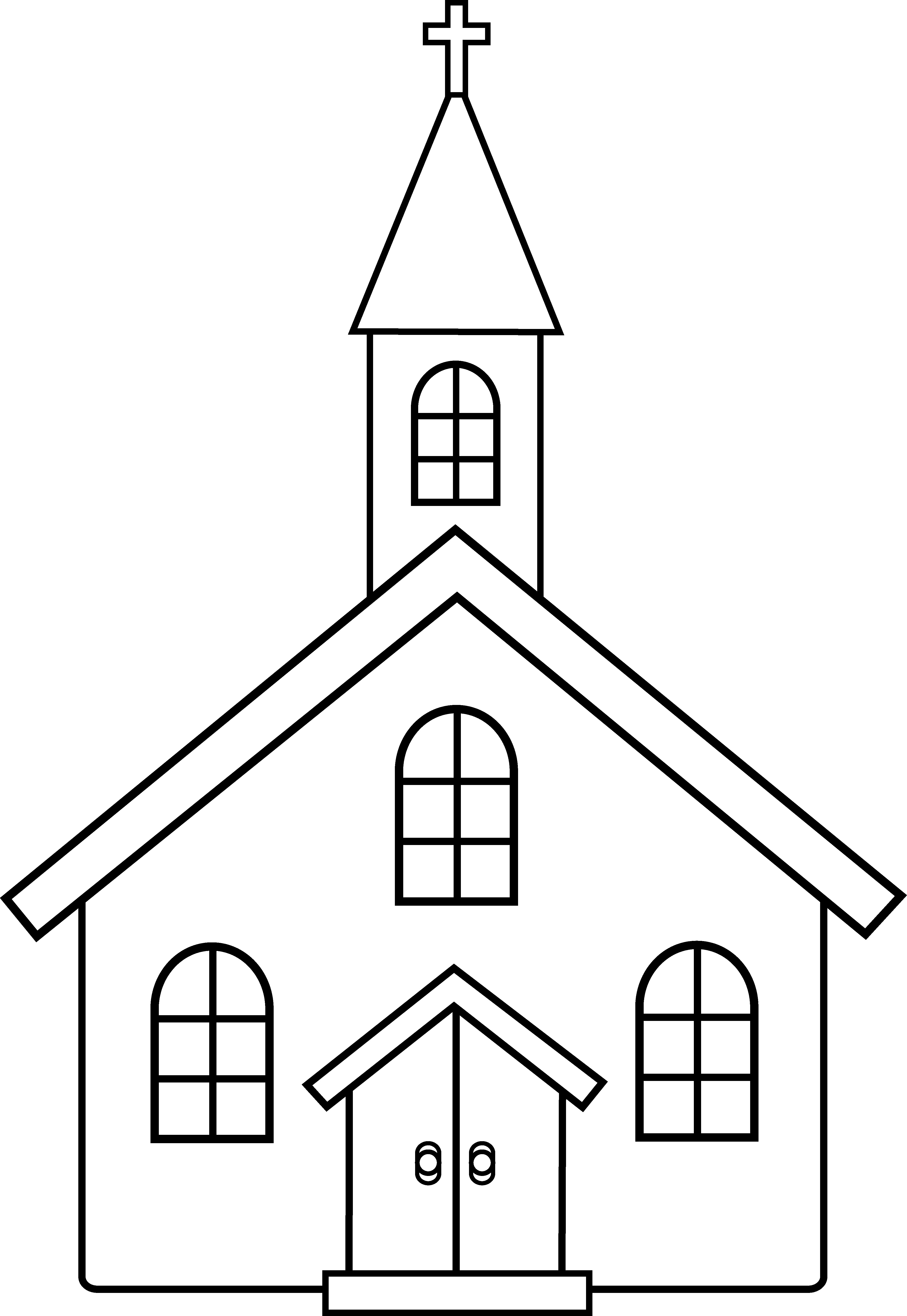 Church clipart black and white. Free clip art clipartpost