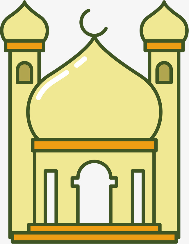 Yellow of eid al. Church clipart cartoon