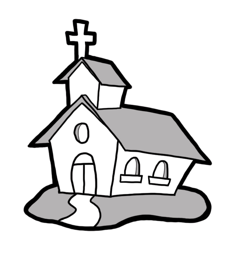 church clipart cartoon