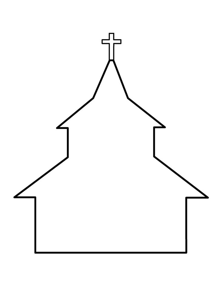 church clipart outline