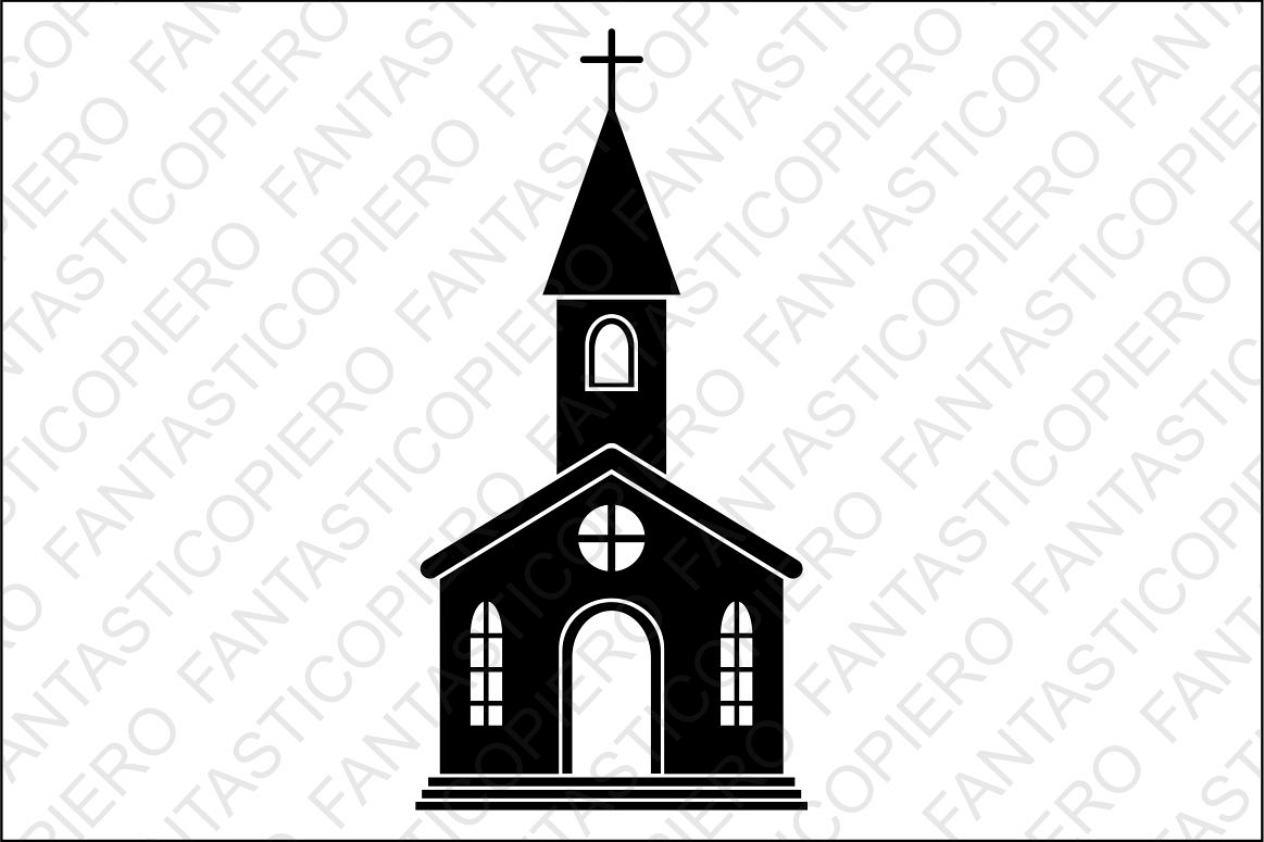 church clipart silhouette