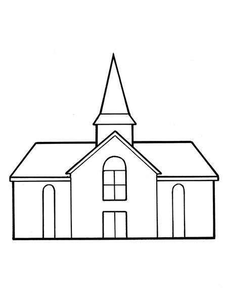 church clipart sketch