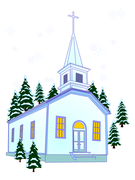 clipart church winter
