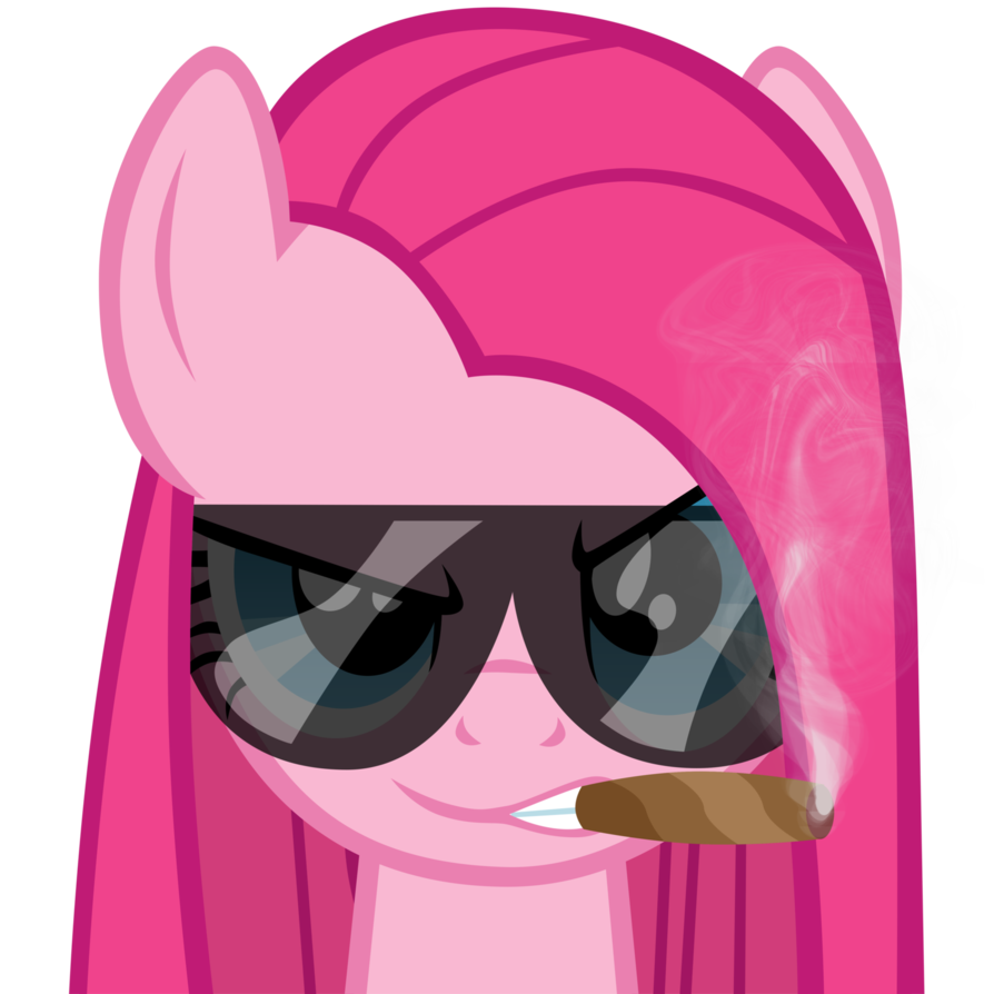 Cigar clipart vector. Pinkie pie and shades