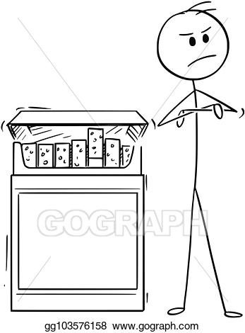Cigarette clipart big. Eps illustration cartoon of